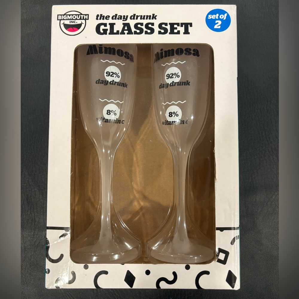 BigMouth Inc. Mimosa Recipe Glass Set – Set of 2 - Picture 1 of 5